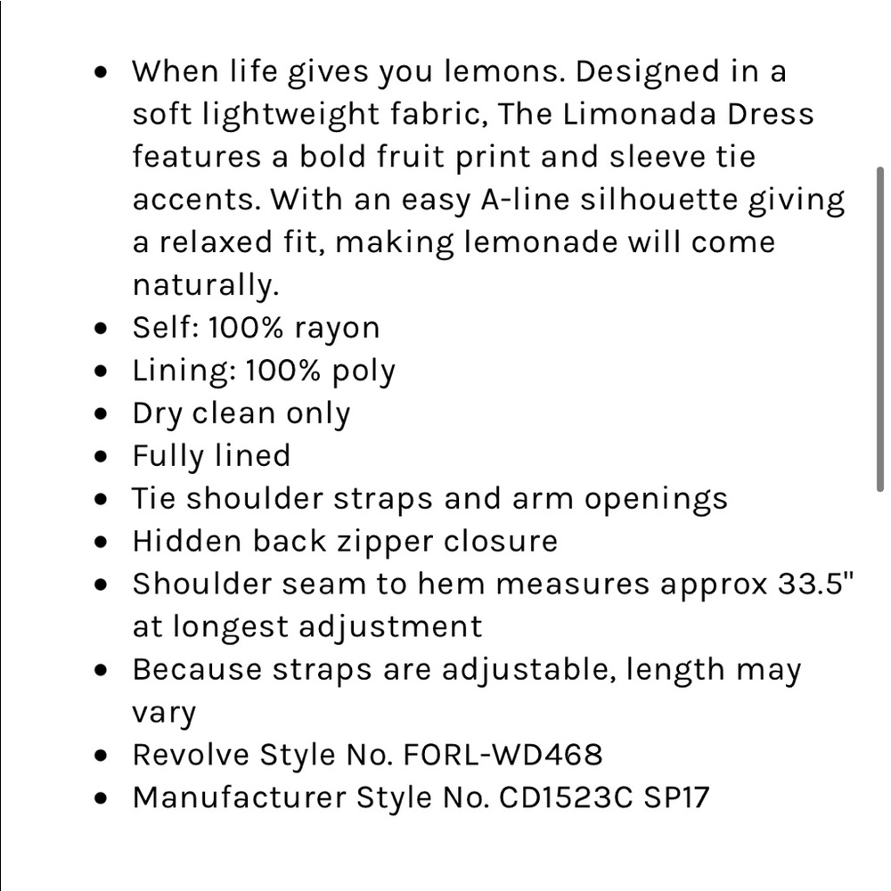 NWT For Love & Lemons Limonada Dress - Picture 6 of 6